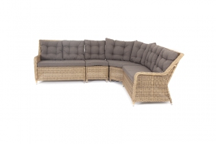 «Бергамо» модульный диван из ротанга (соломенный)